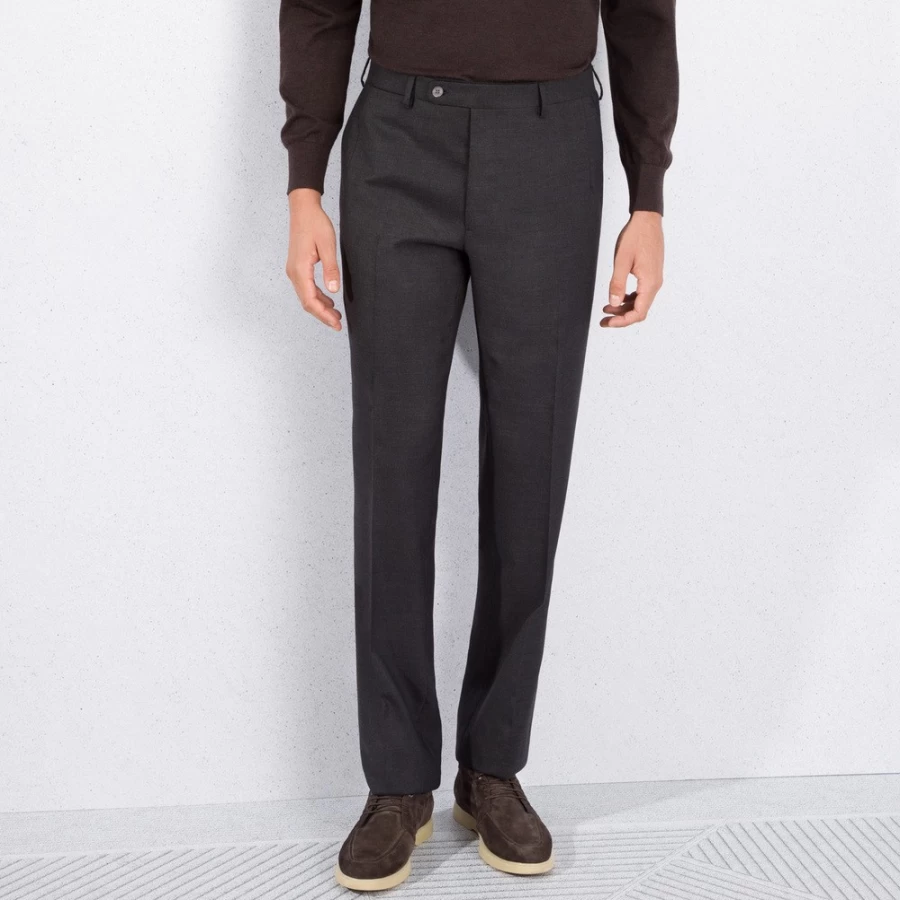 Stefano Ricci Men's Slim Fit Trousers - Premium Tailored Dress Pants for a Sharp Look