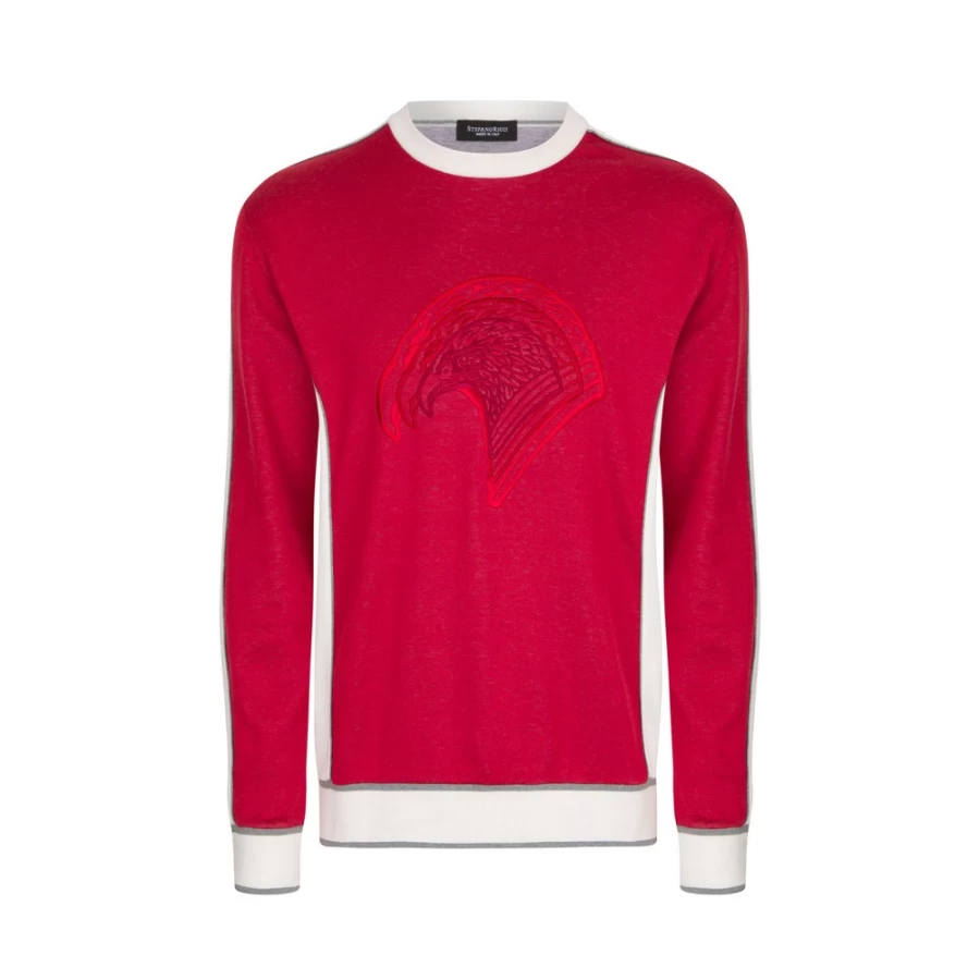 Stefano Ricci Men's Luxury Crewneck Knit Sweater Premium Wool Casual Pullover