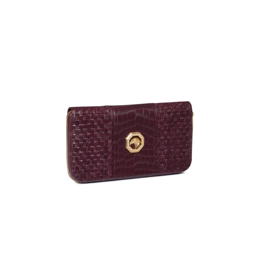 "Stefano Ricci Handmade Genuine Crocodile Leather Large Zip Around Wallet"