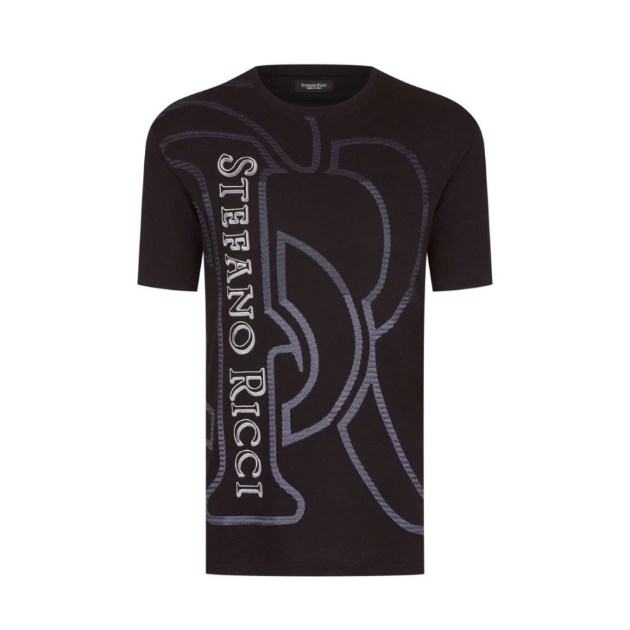 Stefano Ricci Men's Premium Luxury T-Shirt - Classic Fit Cotton Tee