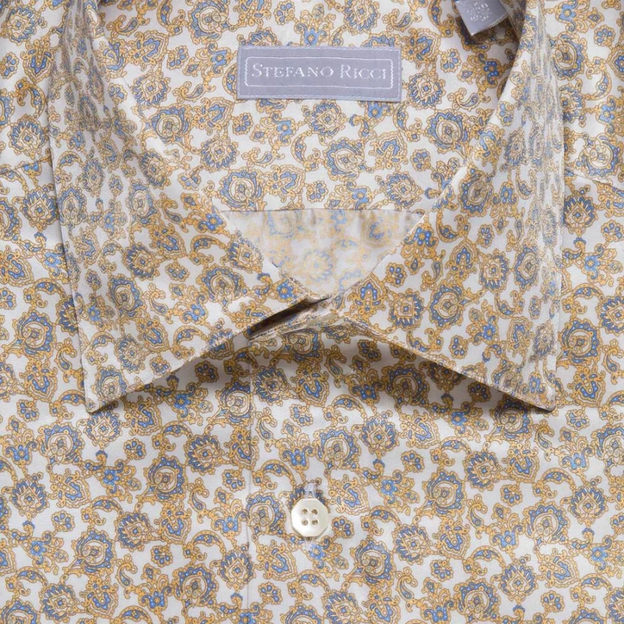 Stefano Ricci Men's Handmade Ivrea Shirt - Luxury Italian Cotton Dress Shirt