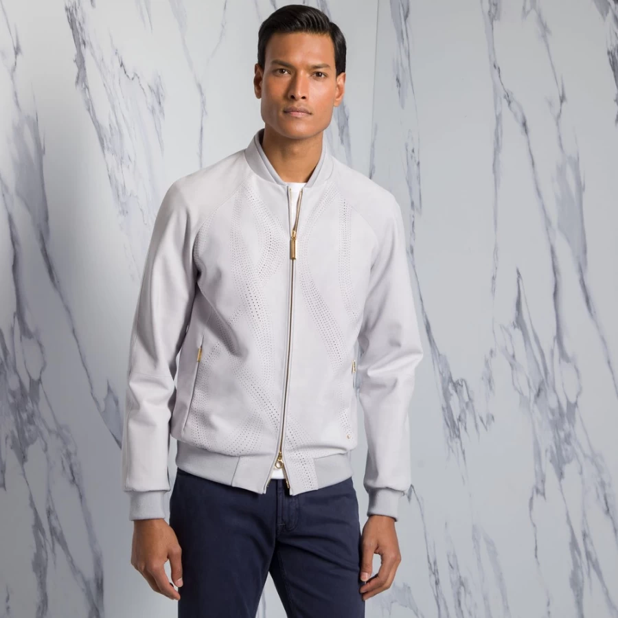 Stefano Ricci Men's W009 Calfskin Leather Blouson Jacket