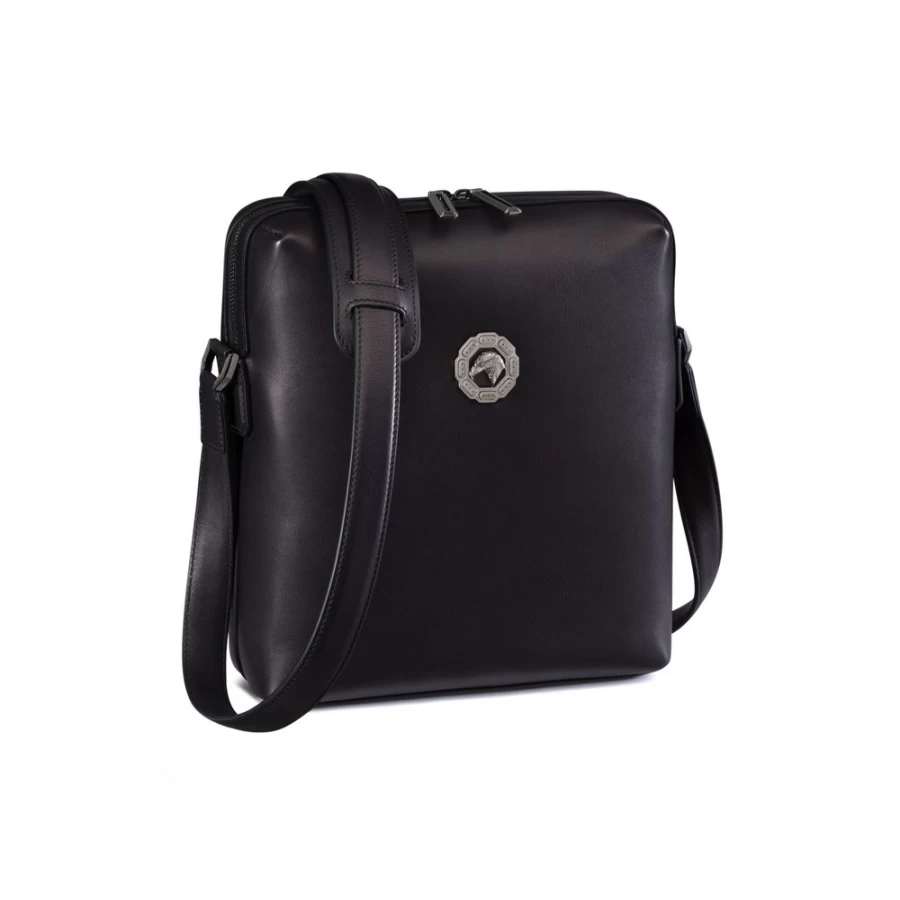 "Stefano Ricci Luxury Calfskin Leather Messenger Bag for Men – Premium Designer Briefcase"