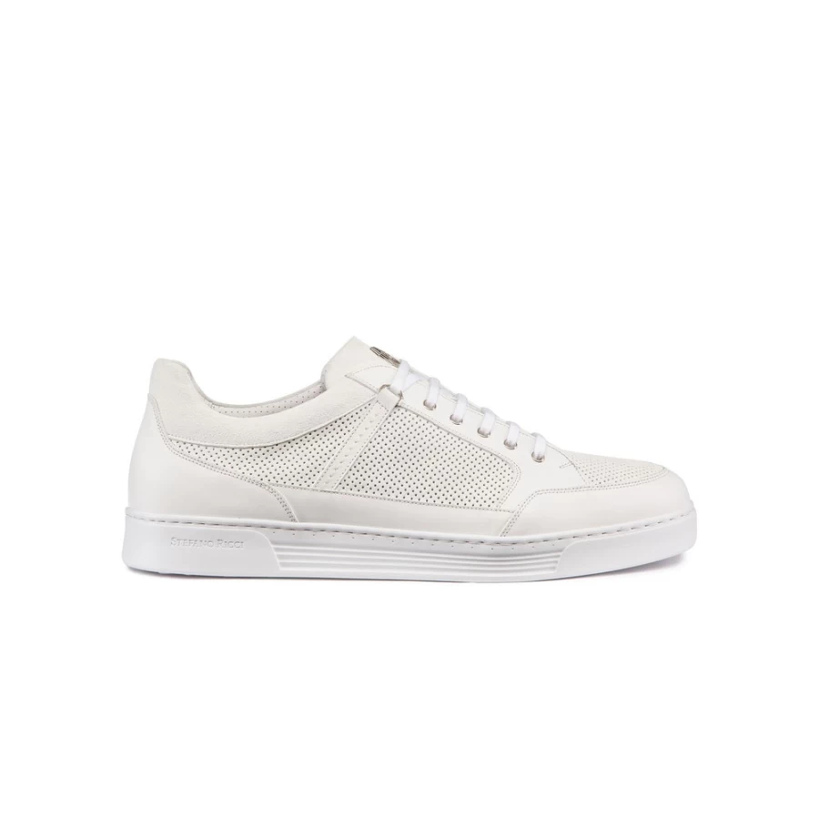 "Stefano Ricci Luxury Calfskin Leather And Suede Men's Sneakers"