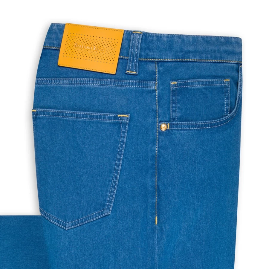 Stefano Ricci Men's Regular-Fit Jeans - Premium Denim Pants for Comfort & Style