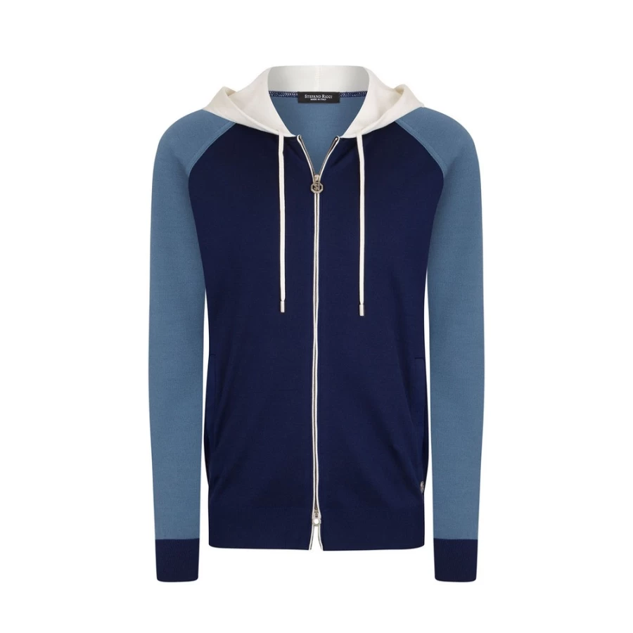 Stefano Ricci Men's Premium Hooded Jogging Blouson Jacket for Athletic Comfort