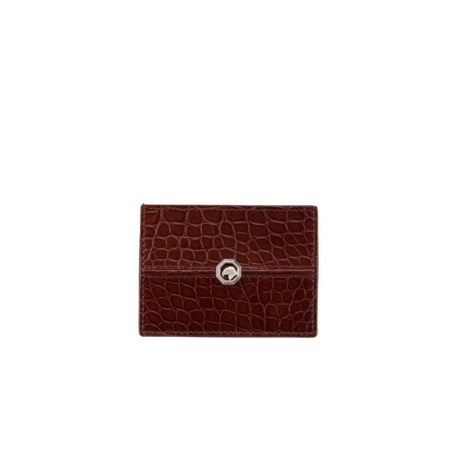 "Stefano Ricci Luxury Alligator Leather Card Holder – Premium Men's Wallet"
