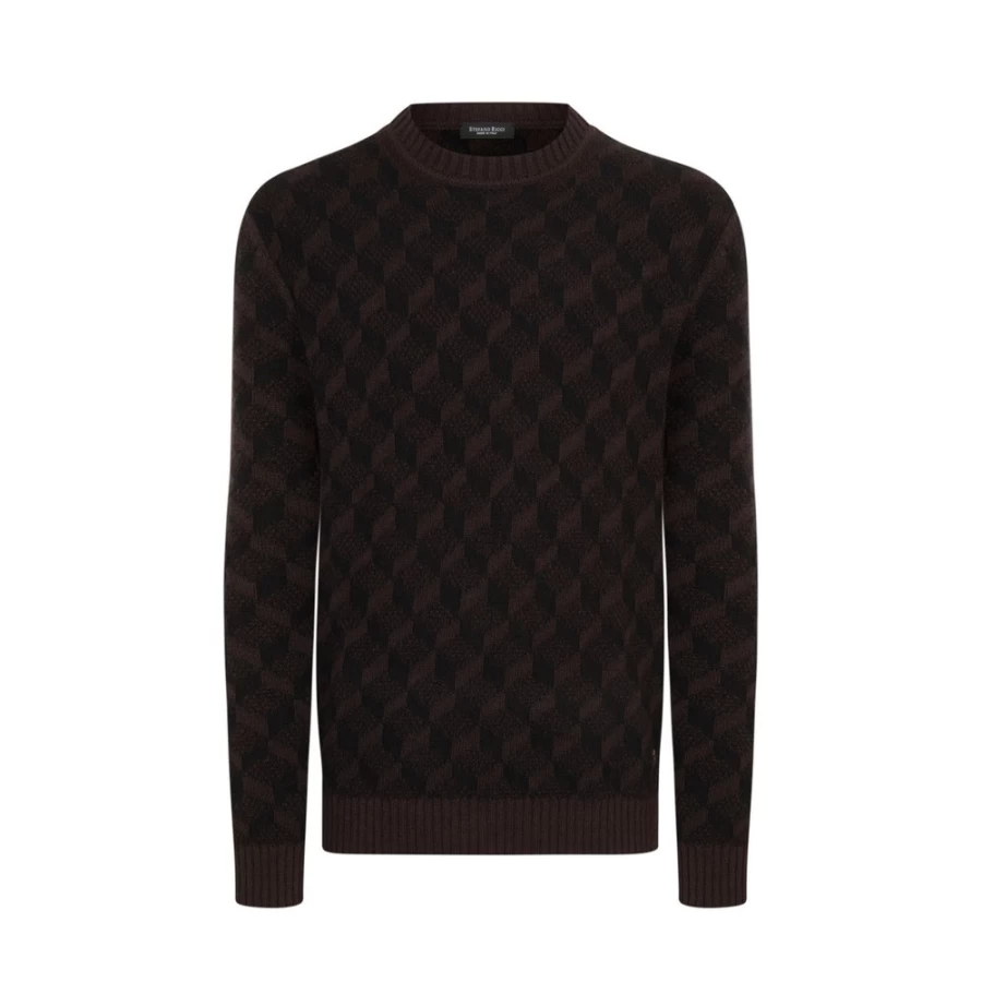 Stefano Ricci Men's Luxury Cashmere Crew Neck Sweater - Soft Premium Knit Pullover
