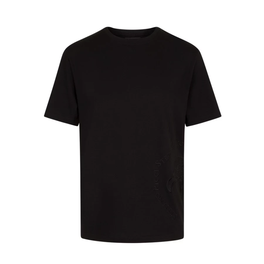 Stefano Ricci Men's Luxury T-Shirt in Color N999 - Premium Cotton Crewneck Tee