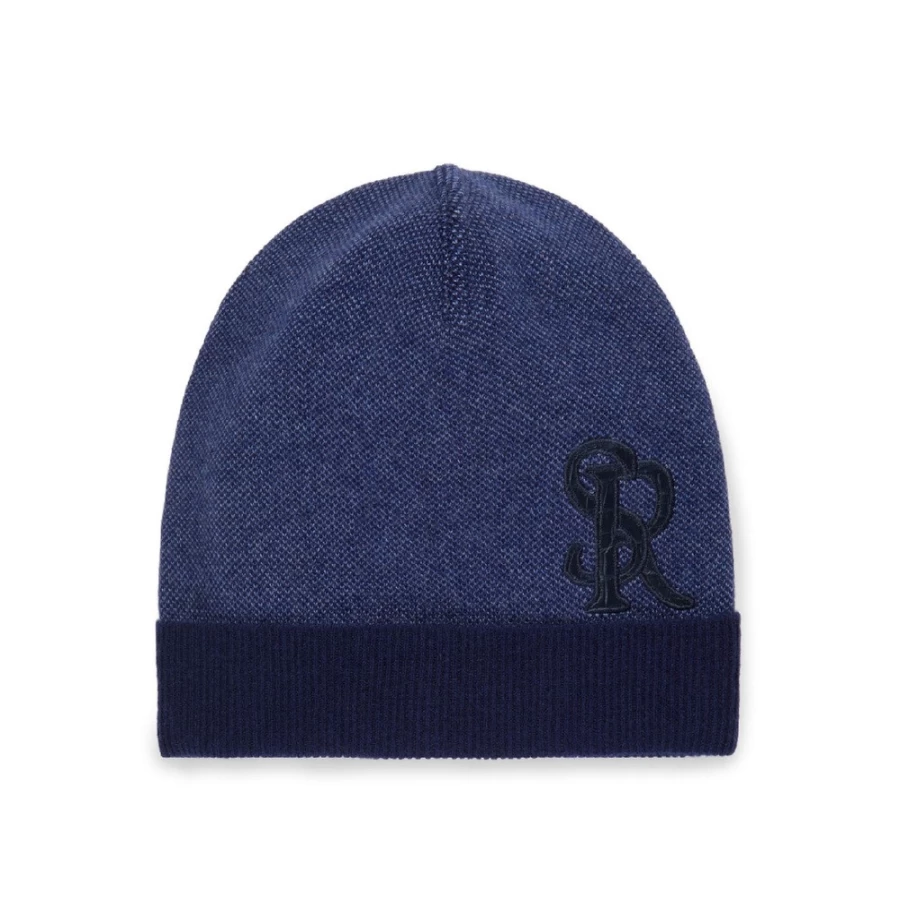 "Stefano Ricci Luxury Knit Cap with Genuine Crocodile Leather Inserts – Premium Men's Winter Hat"