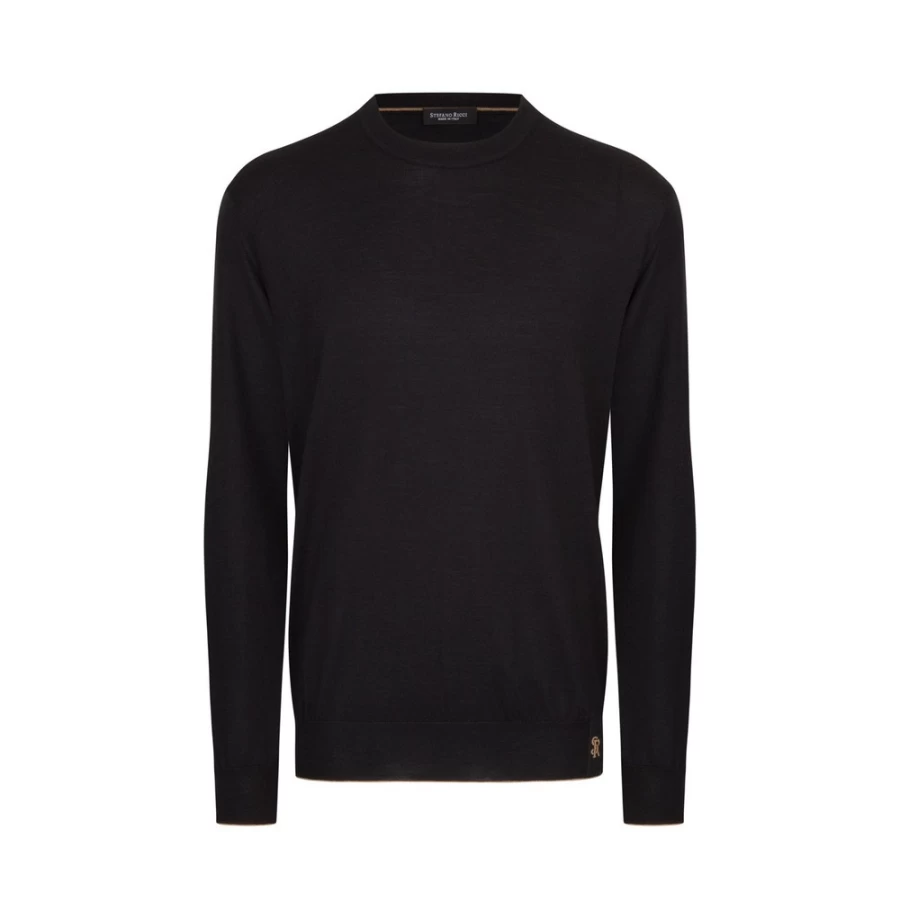 Stefano Ricci Men's Premium Crew Neck Sweater in Elegant Burgundy (Color Code E23374_3131)