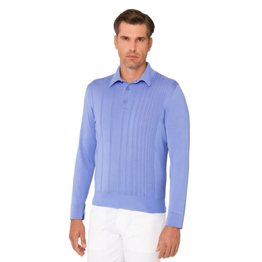 Stefano Ricci Men's Premium Three-Button Polo Shirt – Classic Fit Luxury Knitwear