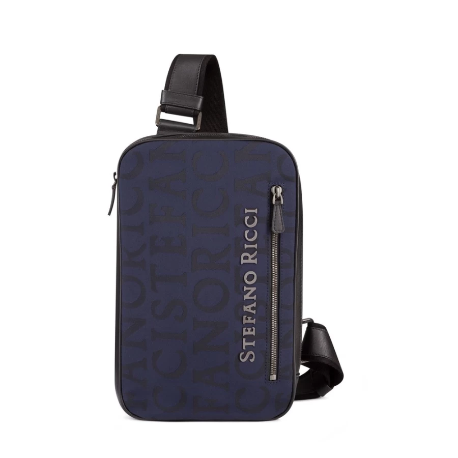 Stefano Ricci Handcrafted Genuine Leather Sling Backpack for Men - Premium Designer Crossbody Bag