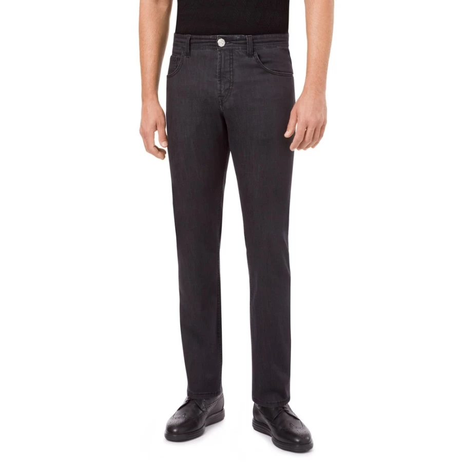 Stefano Ricci Men's Slim Fit Jeans - Premium Tailored Denim Pants for a Stylish Look