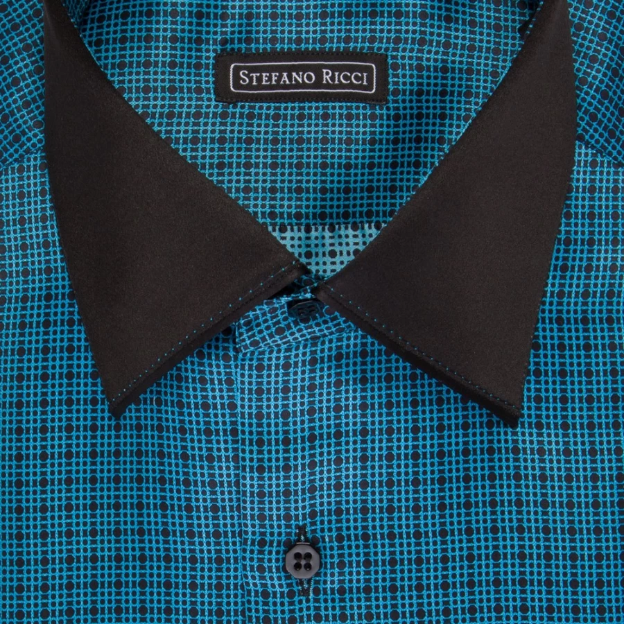 "Stefano Ricci Men's Handmade Torino Shirt – Luxury Italian Cotton Dress Shirt"