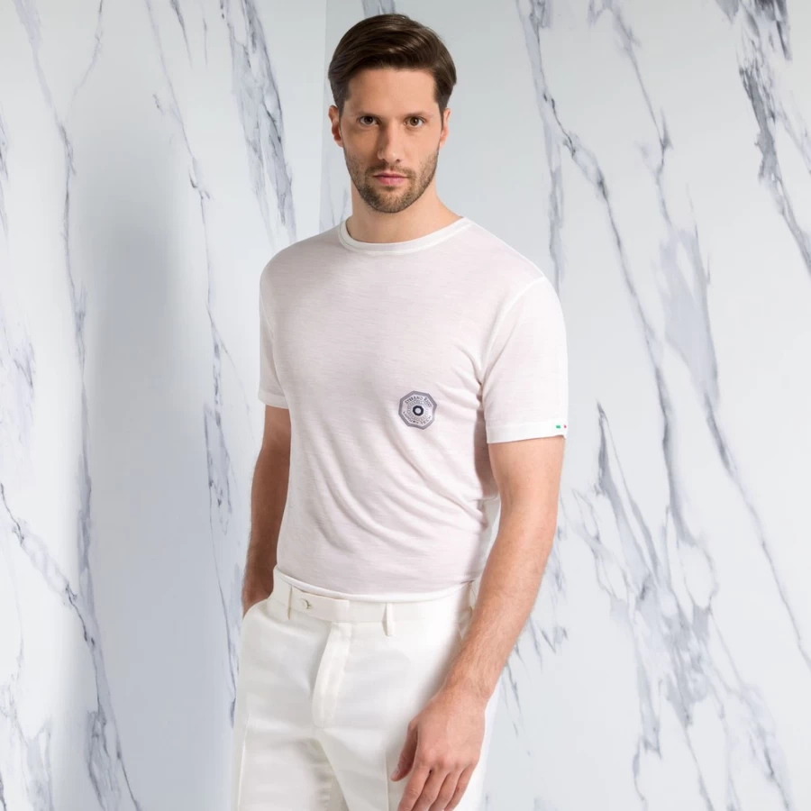 Stefano Ricci Men's Premium Crewneck T-Shirt - Luxury Cotton Casual Tee