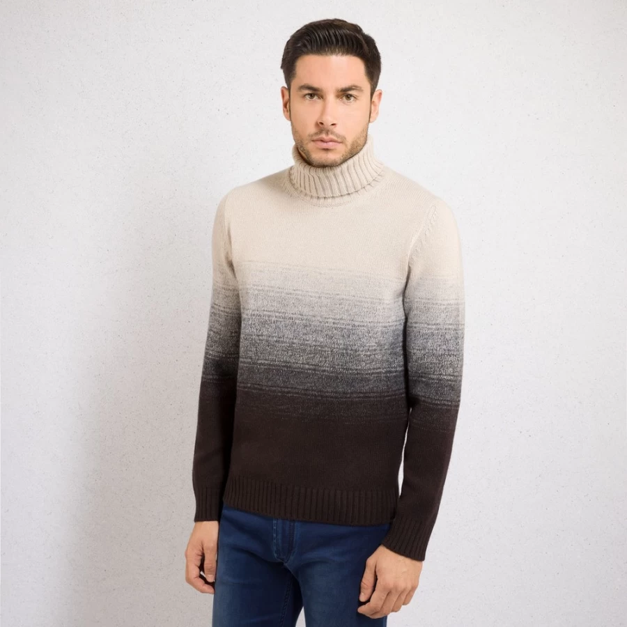 "Stefano Ricci Men's Premium Turtleneck Sweater for Luxury Winter Wear"