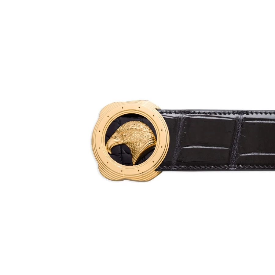 Stefano Ricci Luxury Polished Crocodile Skin Belt in N999 Brown - Premium Men's Accessory