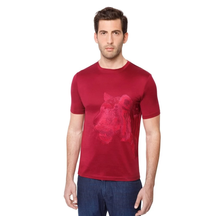 Stefano Ricci Men's Premium Short Sleeve Crew Neck Cotton T-Shirt