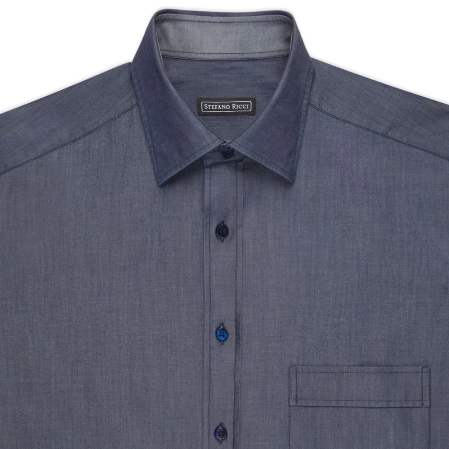 "Stefano Ricci Men's Handmade Alba Shirt in Ex1906_001 Color | Luxury Designer Menswear"
