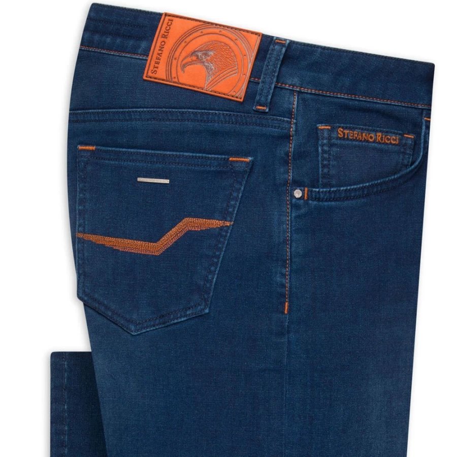 Stefano Ricci Men's Premium Luxury Jeans - High-Quality Denim for a Stylish Fit
