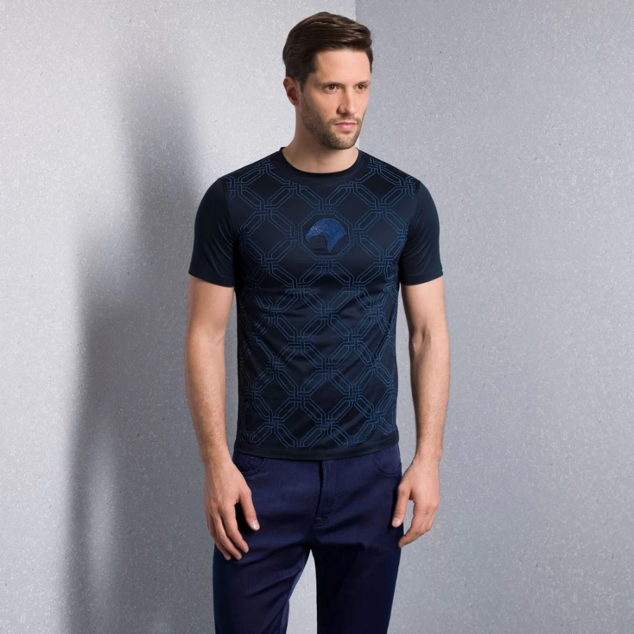 Stefano Ricci Men's B003 Crewneck T-Shirt - Premium Cotton Classic Fit