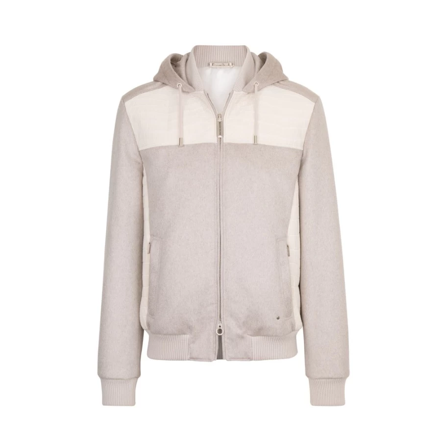 Stefano Ricci Men's Cashmere & Nubuck Crocodile Hooded Blouson Jacket in Co60Hc_7062