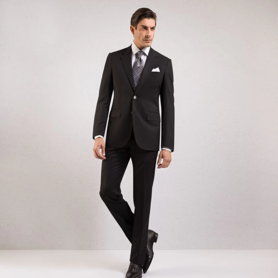 "Stefano Ricci Men's Premium Two-Button Suit – Classic Tailored Blazer for Formal Wear"