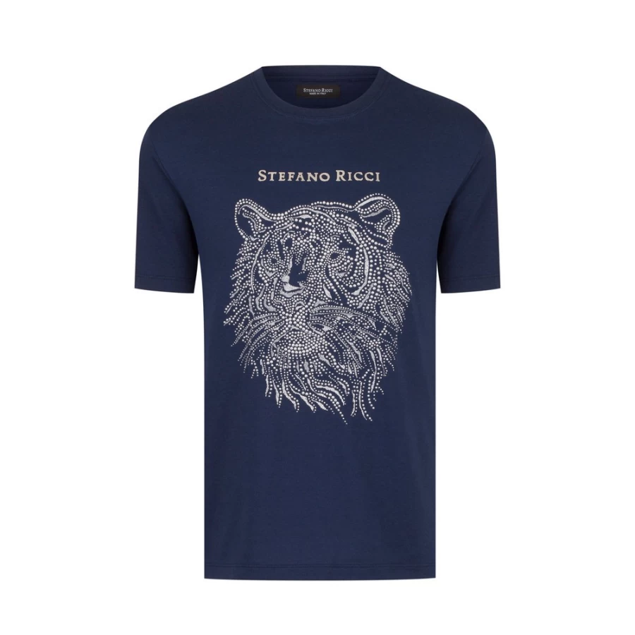 Stefano Ricci Men's B001 Crewneck T-Shirt | Premium Cotton Classic Fit