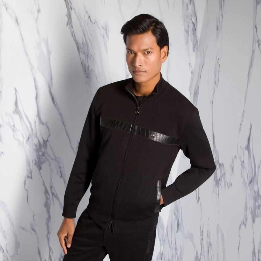 Stefano Ricci Men's Knit Jogging Suit Blouson - Premium Luxury Tracksuit