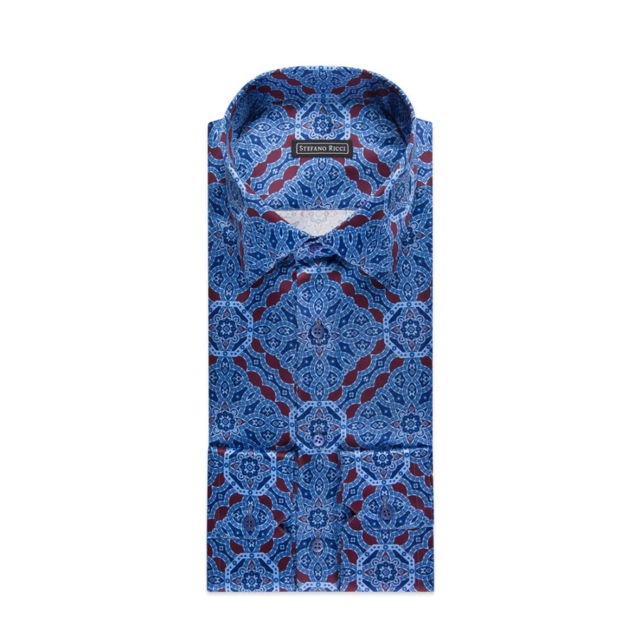 "Stefano Ricci Men's Handmade Torino Shirt in Classic Style – Premium Luxury Shirt for Men"