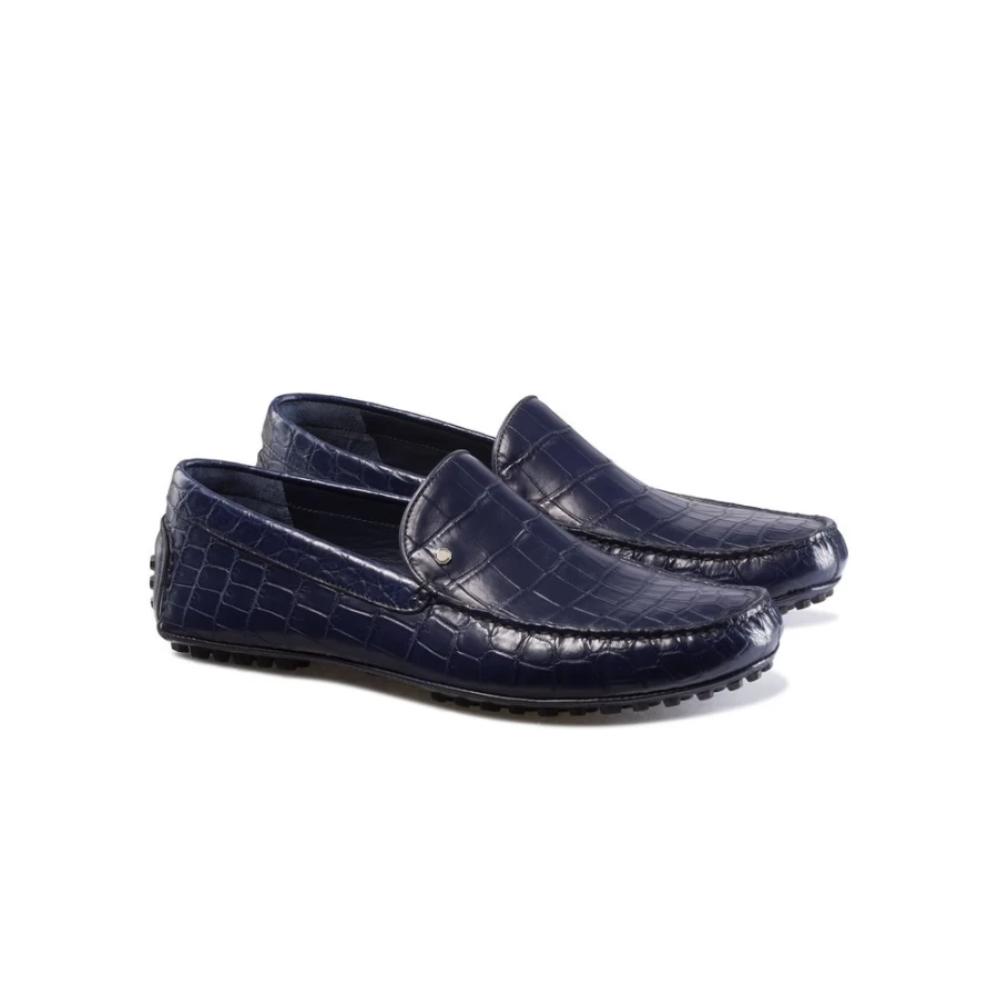 Stefano Ricci Luxury Crocodile & Calfskin Leather Driving Loafers in Color B013