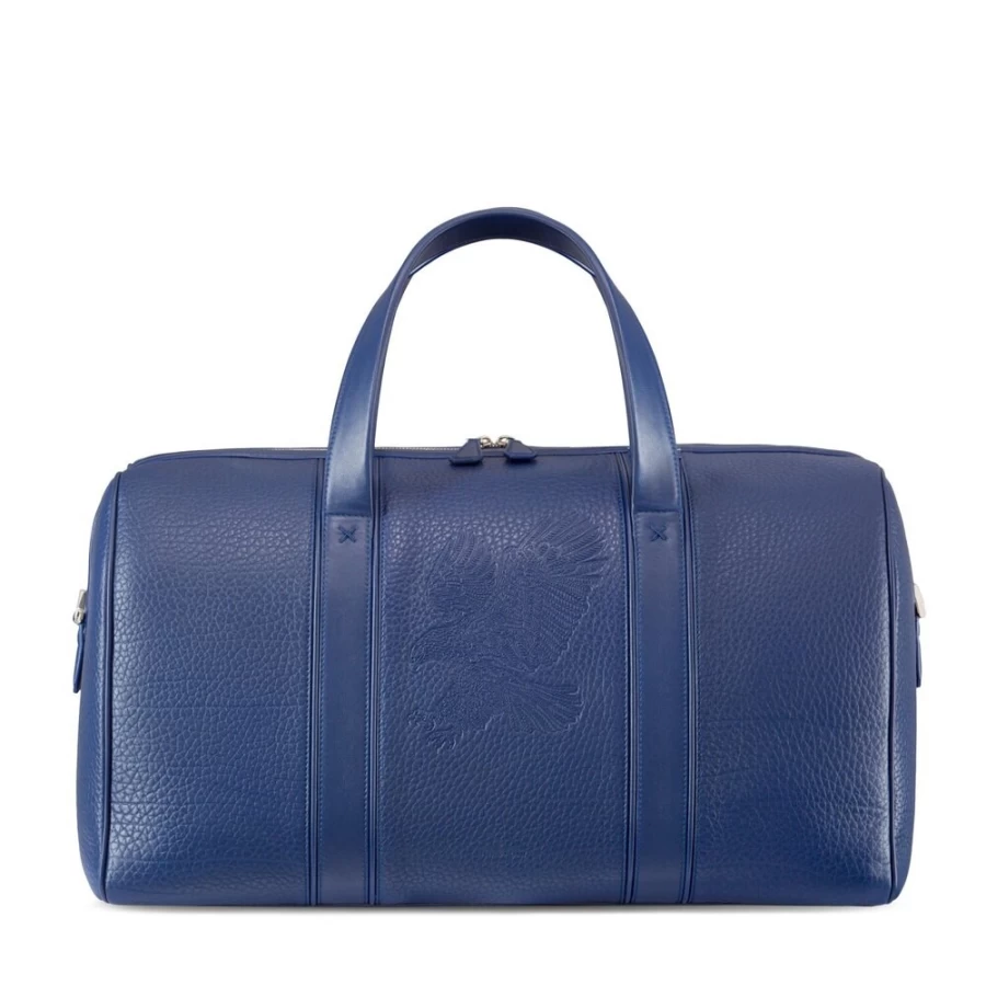 Stefano Ricci Handcrafted Premium Calfskin Leather Duffle Bag for Men - Luxurious Travel Carryall