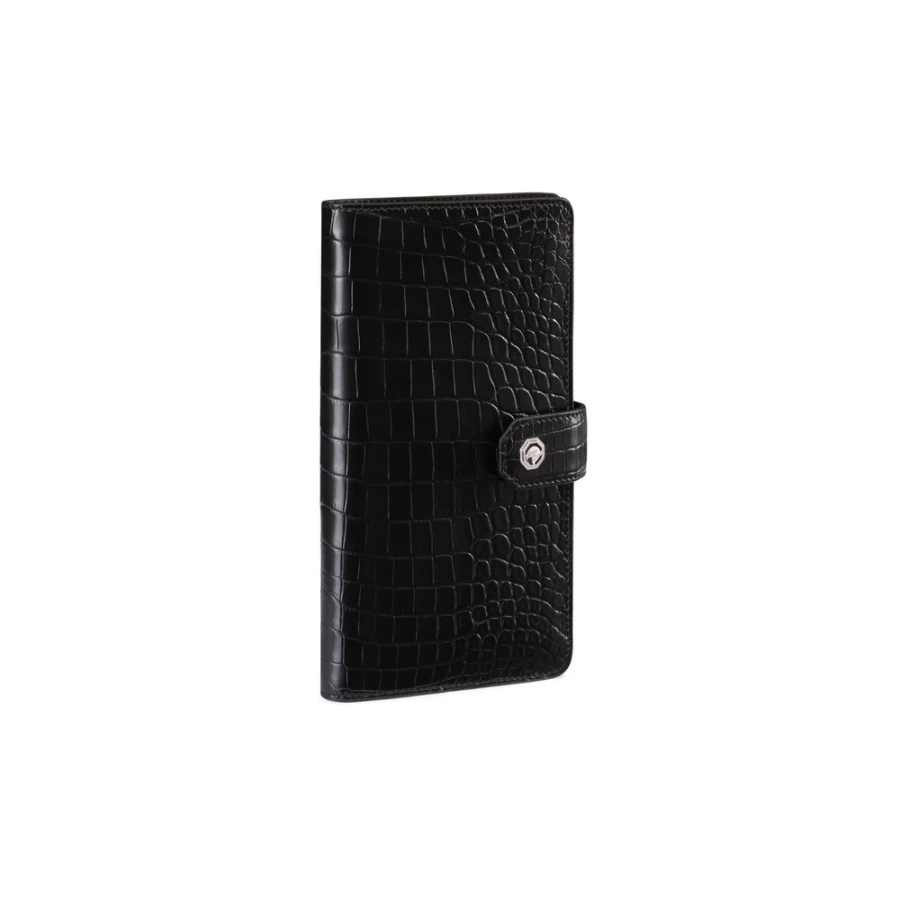 Stefano Ricci Luxury Matted Crocodile & Calfskin Leather Wallet in N999 Brown