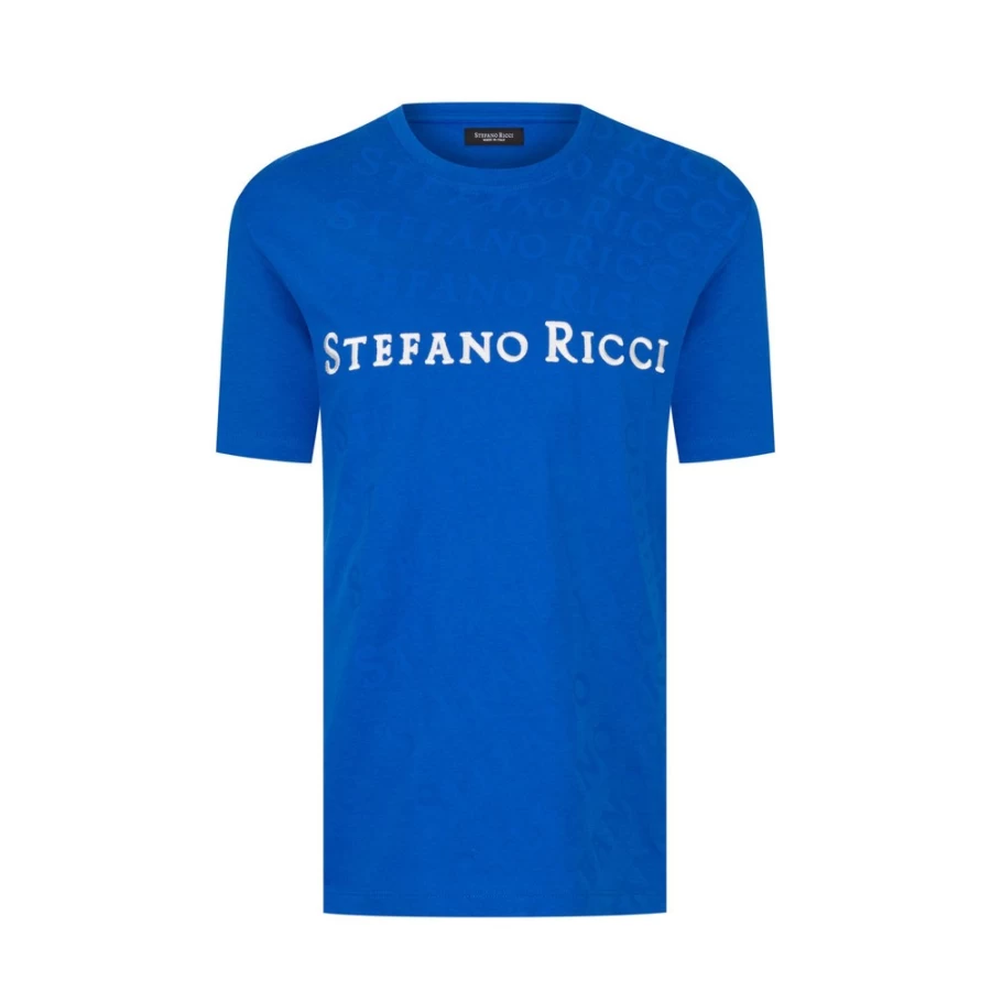 Stefano Ricci Men's Luxury Crewneck T-Shirt Premium Cotton Classic Fit