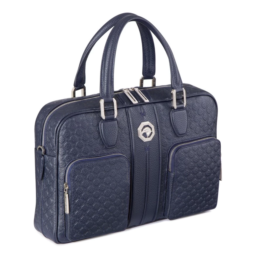 Stefano Ricci Handcrafted Premium Calfskin Leather Briefcase for Business Professionals