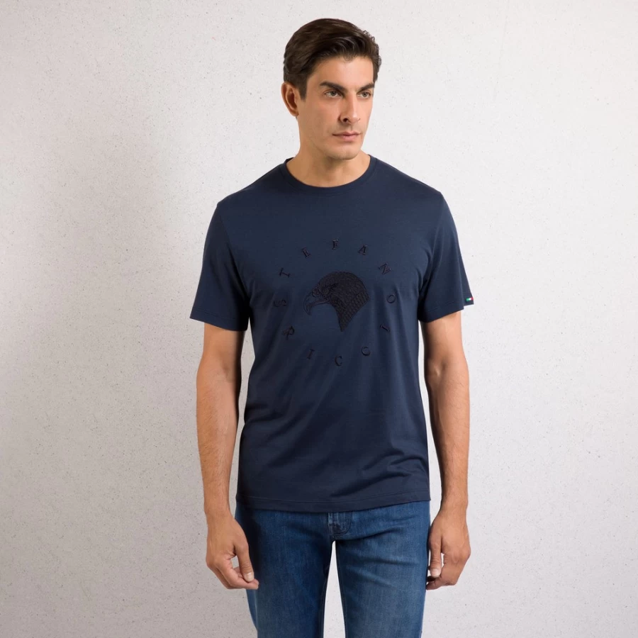 Stefano Ricci Men's B001 Crew Neck T-Shirt - Premium Cotton Classic Fit