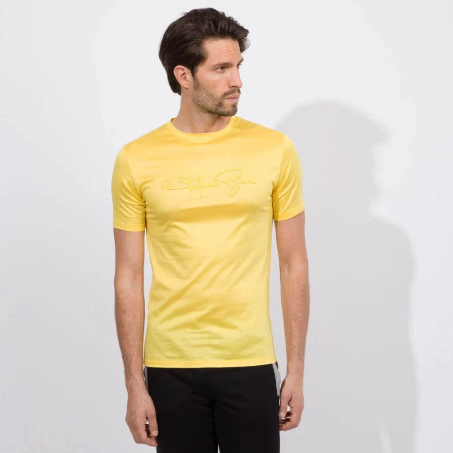 Stefano Ricci Men's Luxury Crewneck T-Shirt Premium Cotton Classic Fit