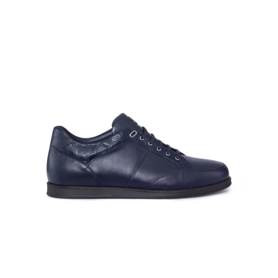 Stefano Ricci Luxury Sneakers in Matte Crocodile & Calfskin Leather - Style B013