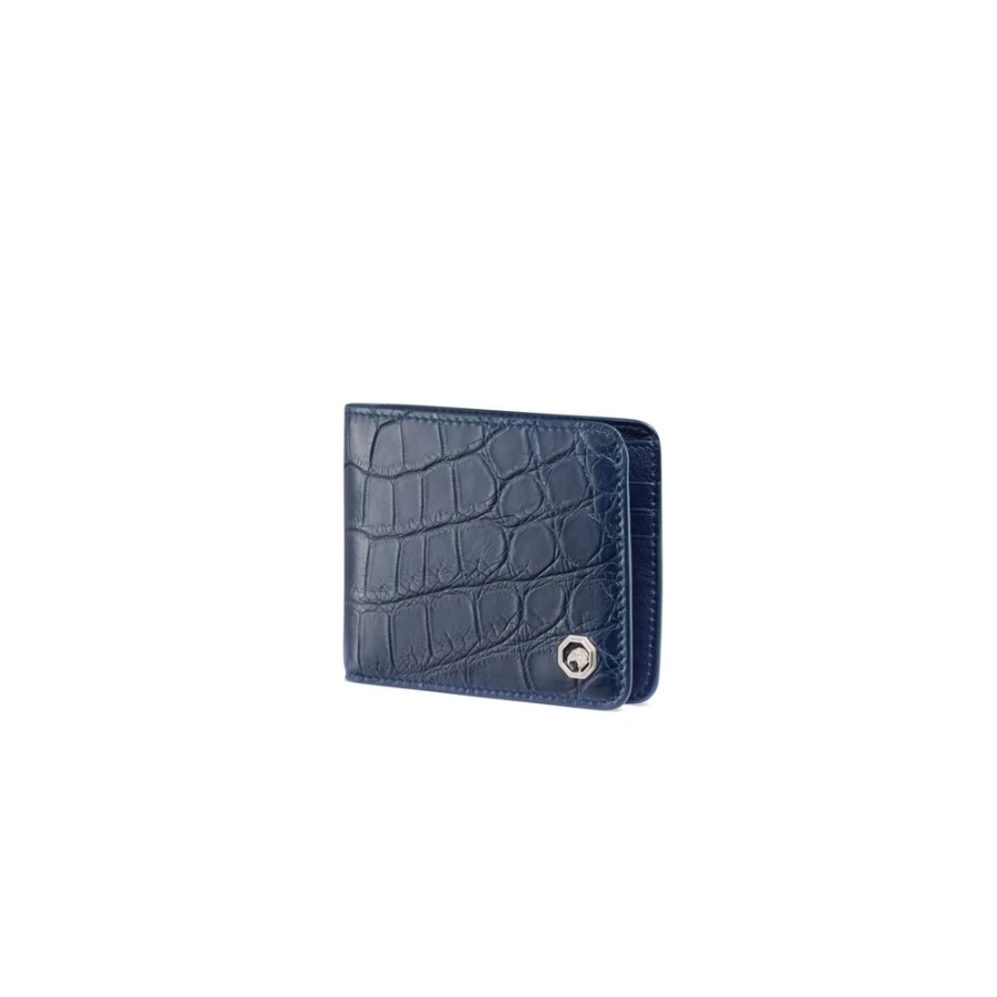 Stefano Ricci Handmade Genuine Crocodile & Calfskin Leather Men's Luxury Wallet