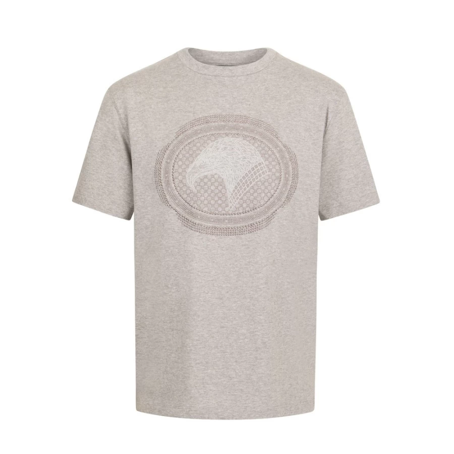 Stefano Ricci Men's Luxury Crewneck T-Shirt Premium Cotton Classic Fit