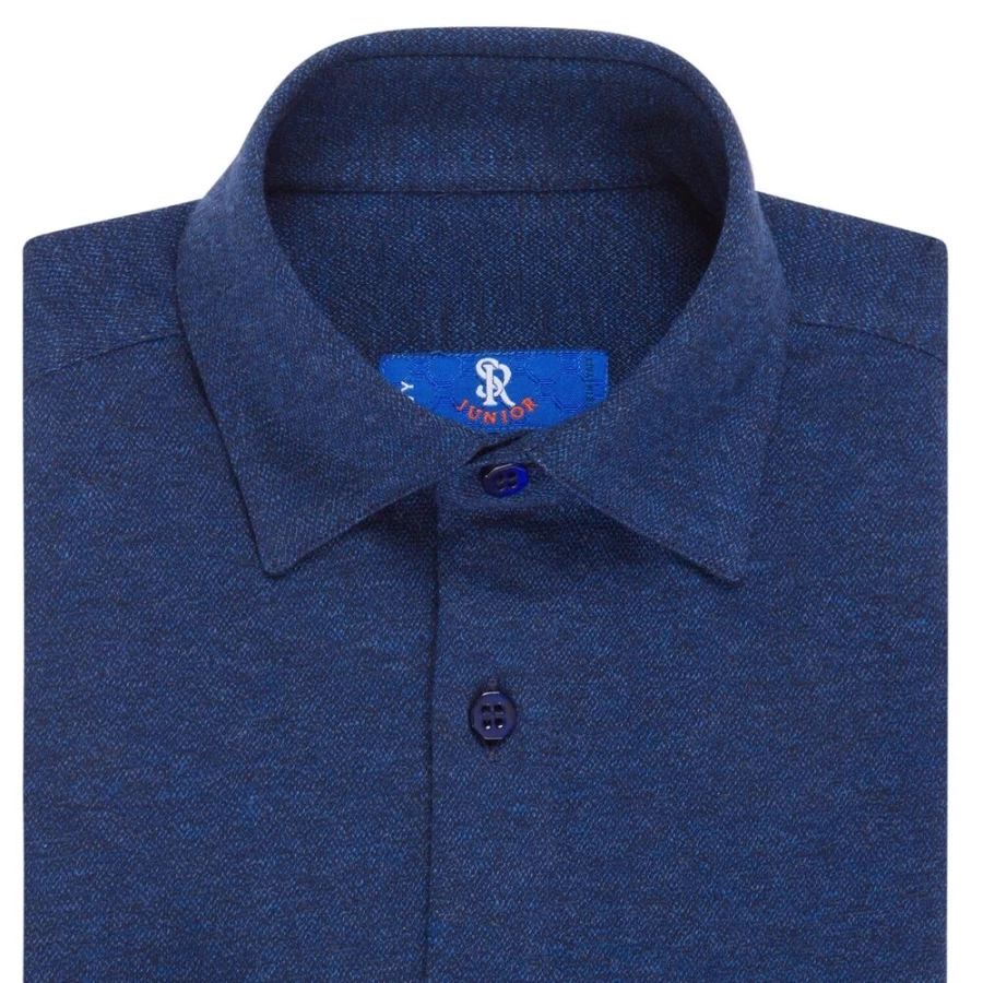 Stefano Ricci Junior Handmade Mela Knit Shirt for Boys | Premium Cotton Comfort
