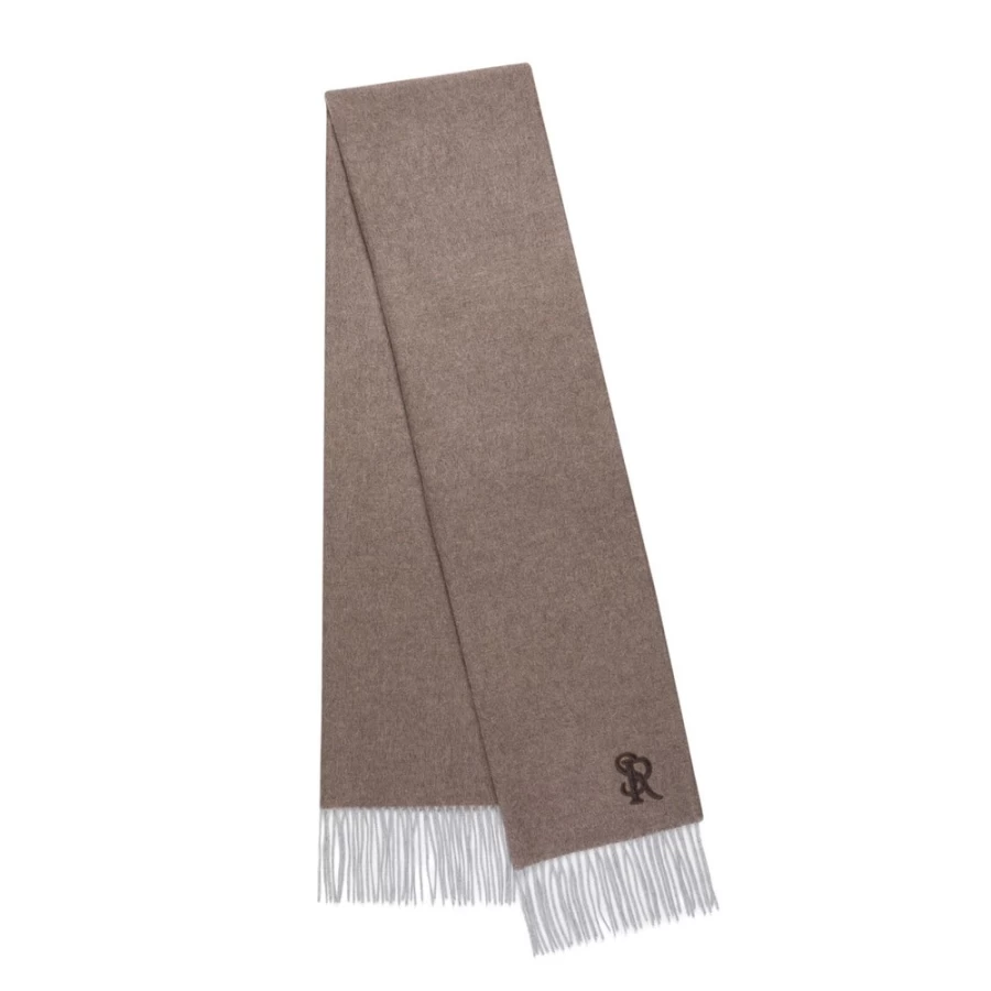 Stefano Ricci Luxury Cashmere and Crocodile Scarf in Elegant Brown Tone