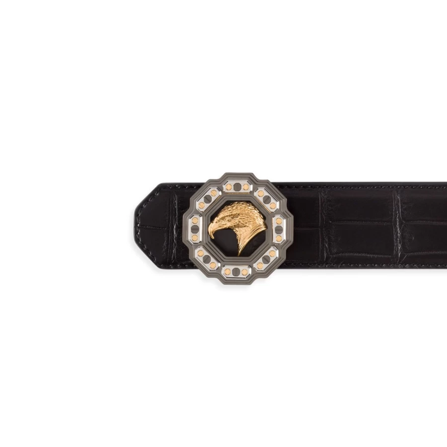 Stefano Ricci Handmade Matte Alligator Leather Belt in Classic Brown N999