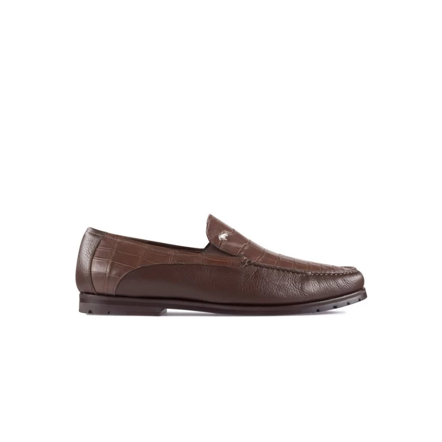 "Stefano Ricci Luxury Crocodile & Deerskin Loafers – Premium Men's Dress Shoes"