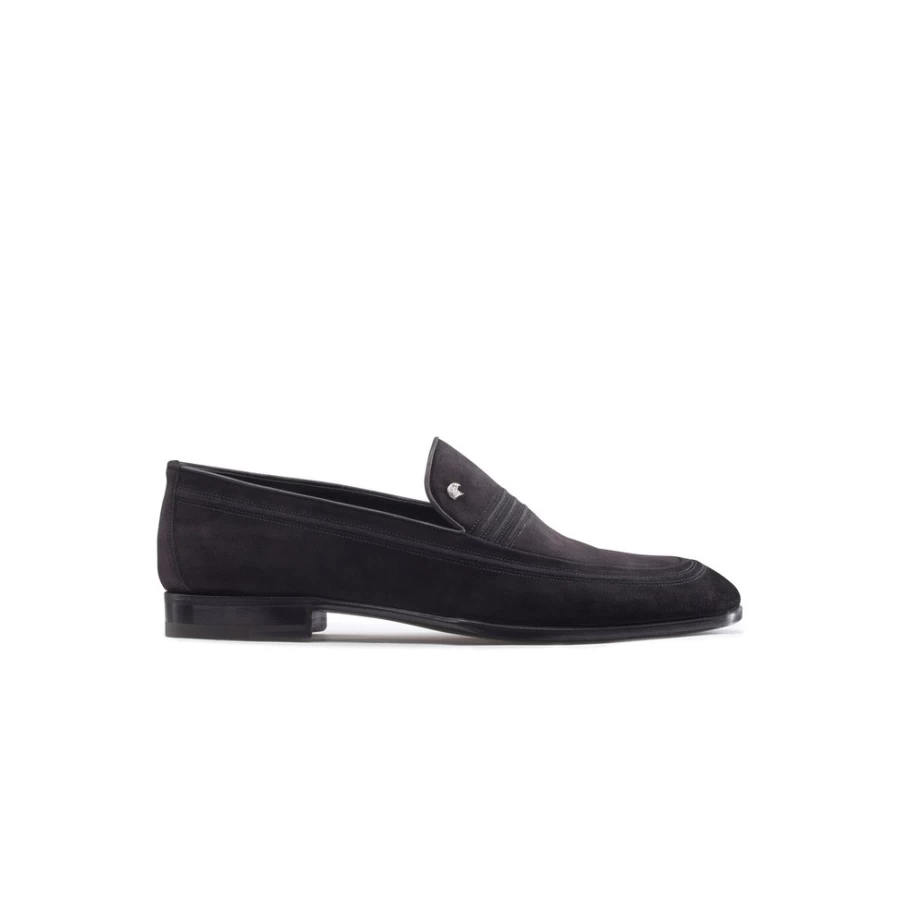 Stefano Ricci Luxury Suede Loafers in Classic Color N999 | Premium Men's Slip-On Shoes