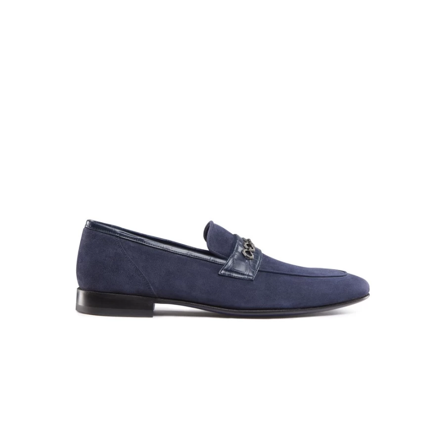 Stefano Ricci Luxury B013 Suede & Matte Crocodile Leather Loafers for Men