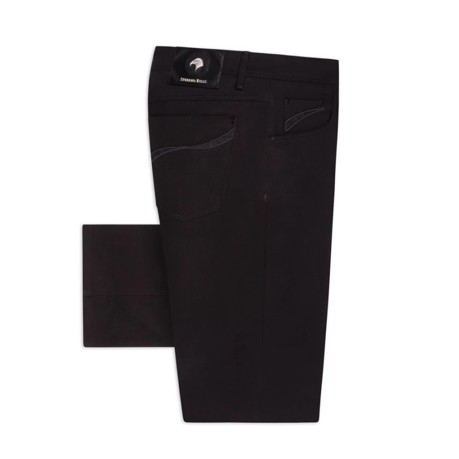 "Stefano Ricci Men's Luxury Tapered Casual Trousers for Stylish Comfort"