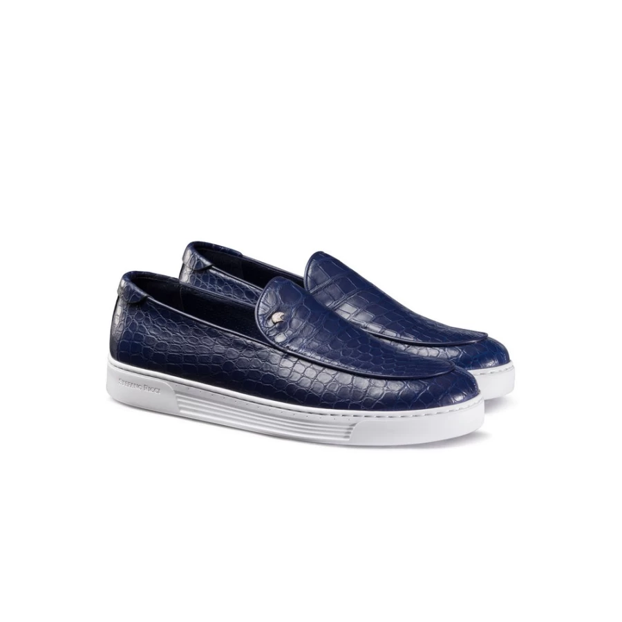 Stefano Ricci B062 Matted Crocodile Leather Loafers for Men | Luxury Italian Designer Shoes