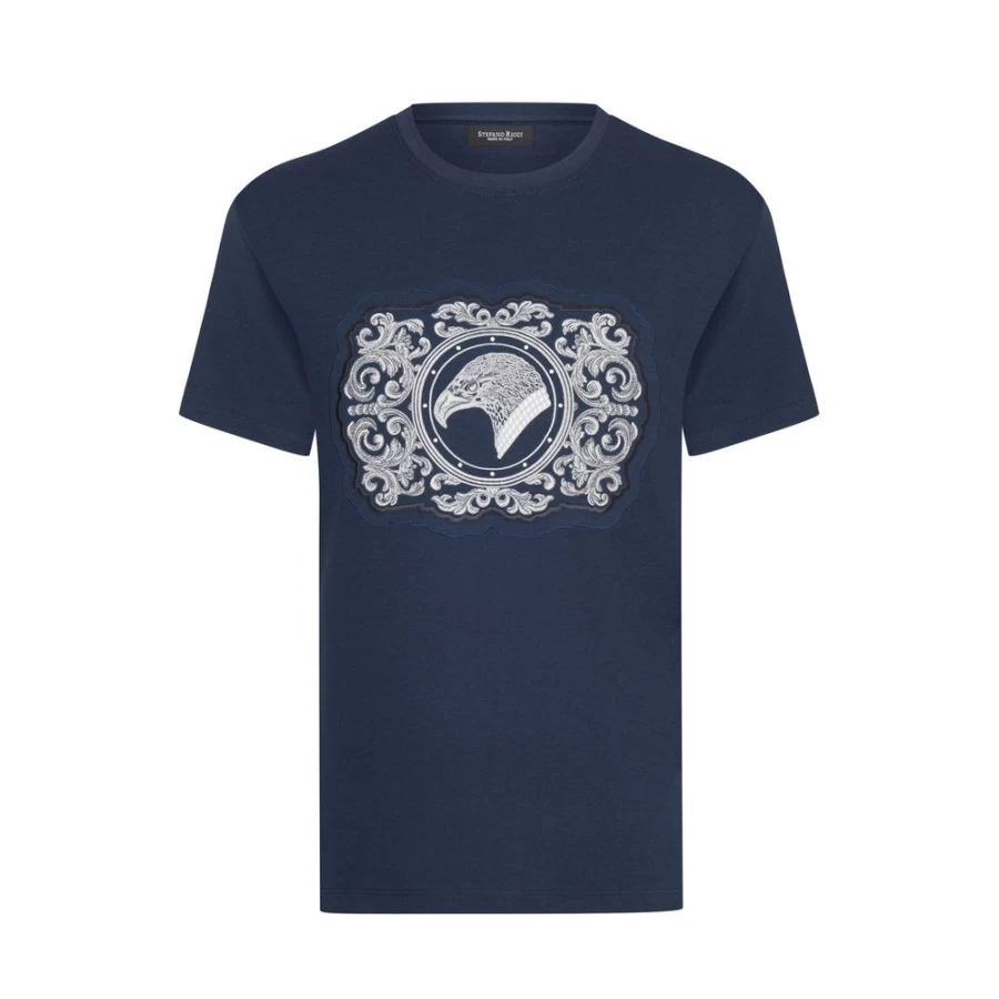 Stefano Ricci Men's B001 Crew Neck T-Shirt | Premium Cotton Classic Fit